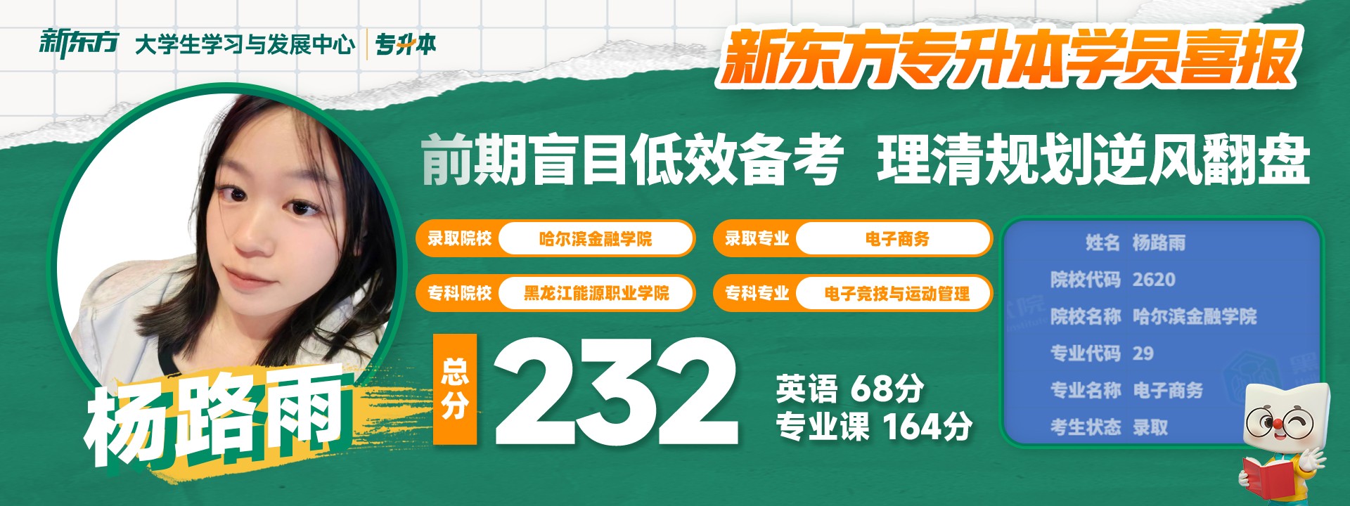新东方专升本学员高分喜报展示 04